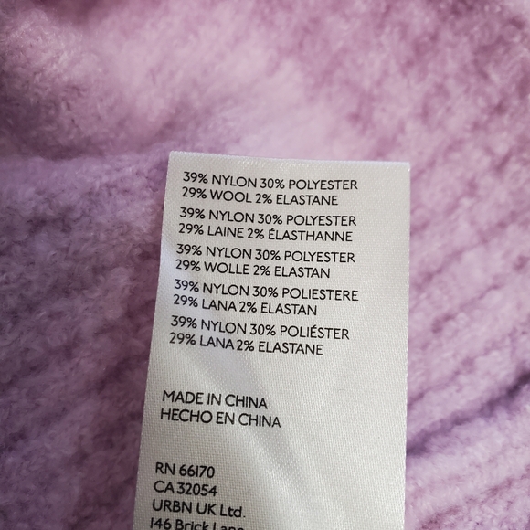 Free People Sweater Dress Women's Small Orchid Jaci Mock Wool Blend New Tags - Picture 6 of 6